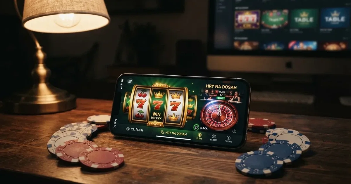 Koláž log a ukázek her od vývojářů casino her působících na českém licencovaném trhu