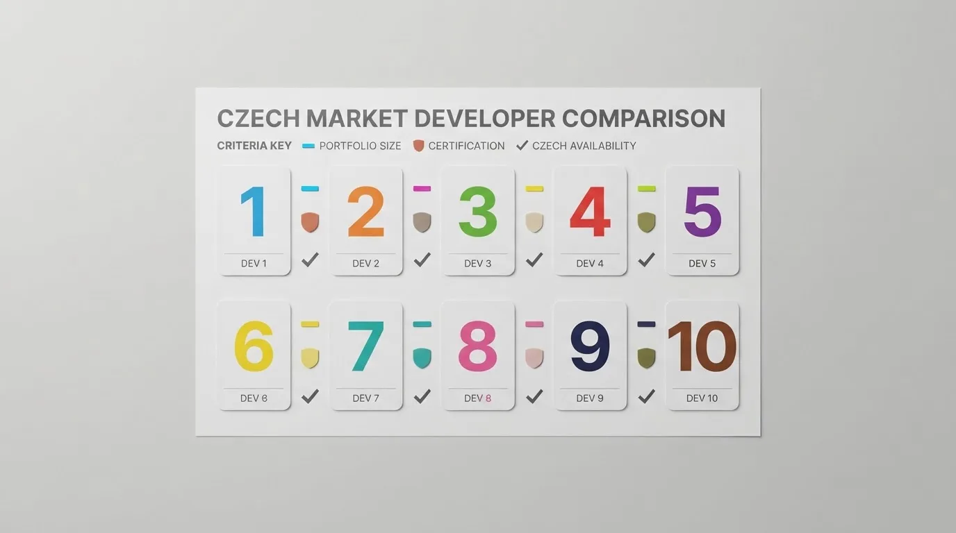 Srovnávací přehled log a klíčových parametrů deseti nejlepších vývojářů casino her pro český trh